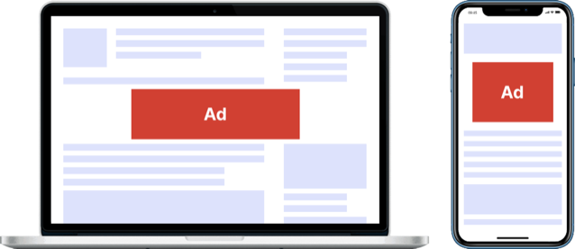 Optimized Display ad shown on a laptop and phone