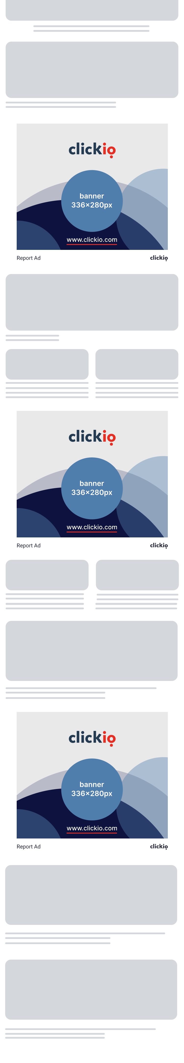 Mobile page with in-content 336x280 smart banner